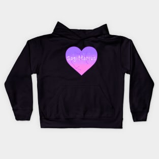 Sagittarius Constellation Heart Kids Hoodie